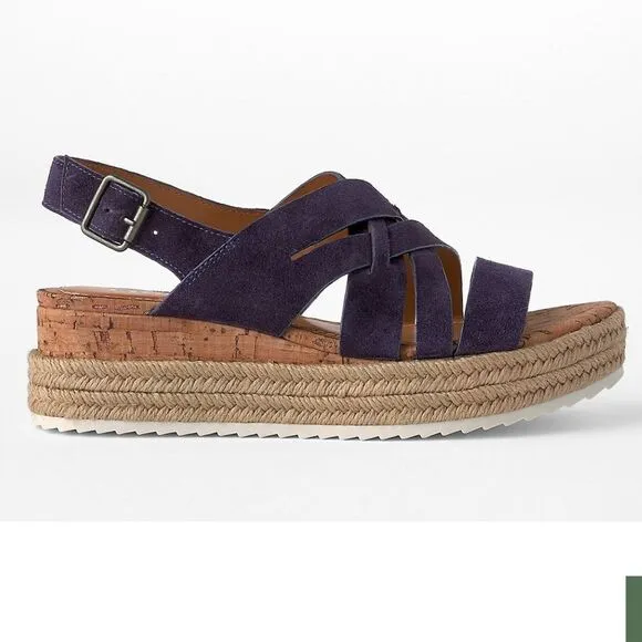 Trask Navy Randi Espadrille Sandals