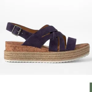 Trask Navy Randi Espadrille Sandals