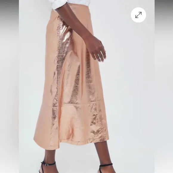 TUCKERNUCK X INDIA HICKSGold Metallic London Skirt