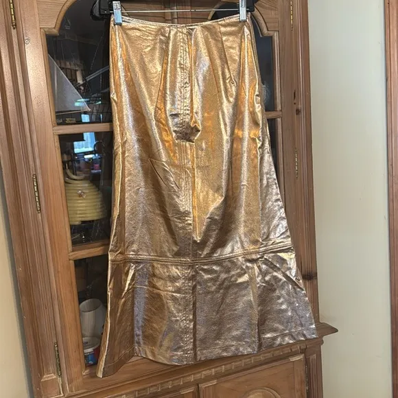 TUCKERNUCK X INDIA HICKSGold Metallic London Skirt