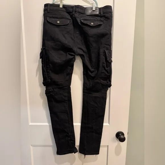 Tulones currency collectors Black Cargo Pants urban streetwear