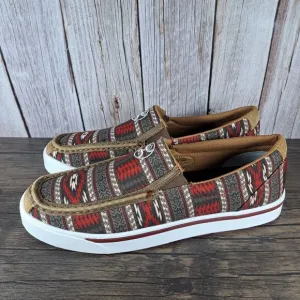 Twisted X Hooey Slip On Loper Moc Toe Loafer Men's Sz 11.5 M Nomad Multi (VGC)