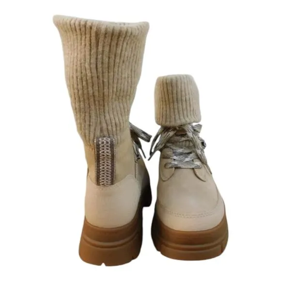 UGG ASHTON HIKER LACE UP MUSTARD SEED SUEDE WOMEN'S BOOTS SIZE 10