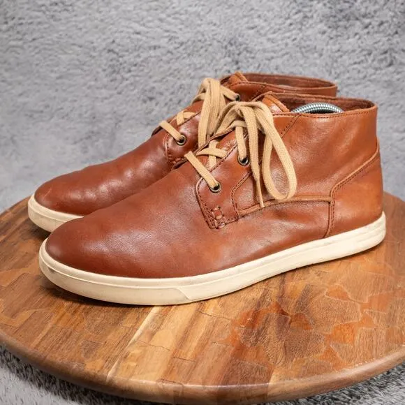 UGG Australia Men's KRAMER CHUKKA BOOTS High Top Sneakers Leather Chestnut 8.5 M