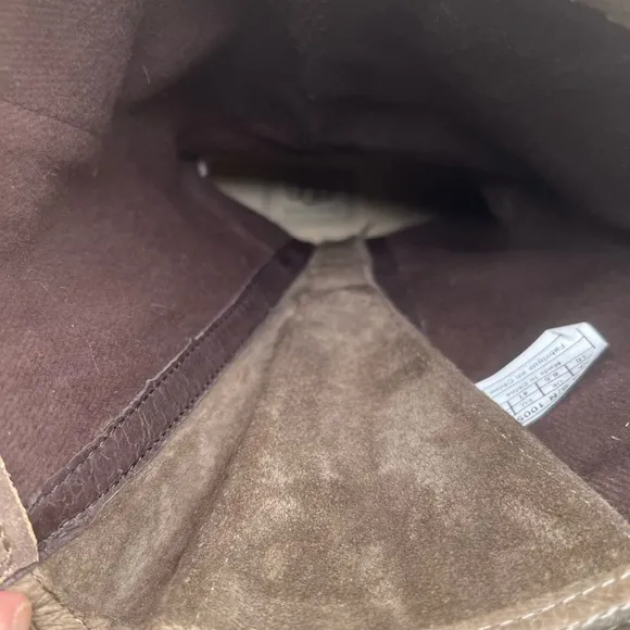UGG Australia Women's  Silva Suede Boot Moto Biker Zip Harness Size 10 Tan Boots