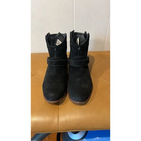 Ugg Australia Womens Suede Western Style Booties Black Size‎ 7
