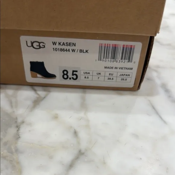 UGG Black Suede Ankle Boots Kasen 8.5