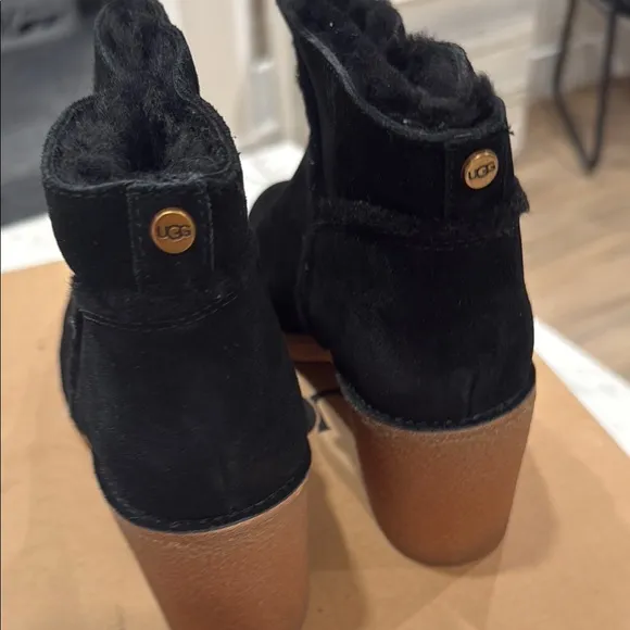 UGG Black Suede Ankle Boots Kasen 8.5