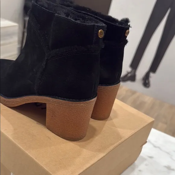 UGG Black Suede Ankle Boots Kasen 8.5