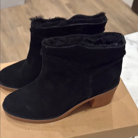UGG Black Suede Ankle Boots Kasen 8.5