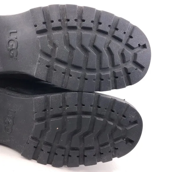 UGG Blayre III Black Leather Sheepskin Cuff Winter Boots