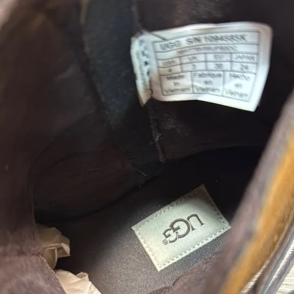 Ugg Brown Ankle Boots with Bow Detail size 36
