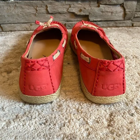 UGG Chivon Moccasins Driving Shoes Loafers Nubuck Leather Suede Tassel Slip On