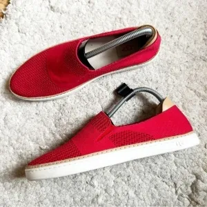 UGG Knit Red Australia Sammy Slip On Women's Sneaker Size 10