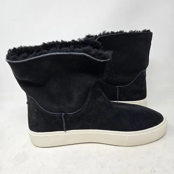 UGG Lynus Women's Black Pullon Suede Sneaker Ankle Boots Size 8
