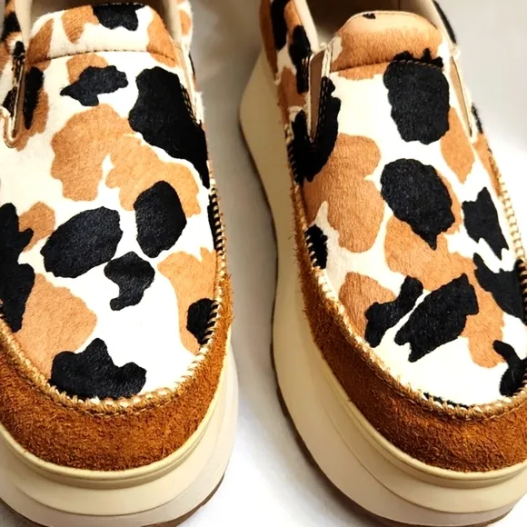UGG Marin Slip-on Cow Print Platform Shoes (W Size 10)