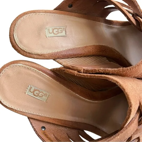 UGG Marta Woven Open Toe Wedge Sandals