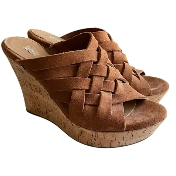 UGG Marta Woven Open Toe Wedge Sandals