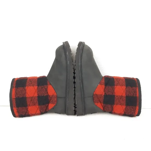 UGG RED PLAID CLASSIC YOUTH BOOTS