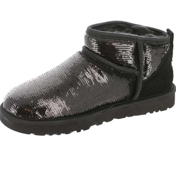 UGG Women's Classic Ultra Mini Mirror Ball Fashion Boots Size 7 NEW