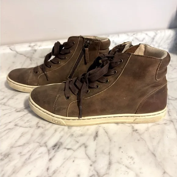 UGG Women’s Gradie Trainer Brown High-Top Sneakers Size 7.5