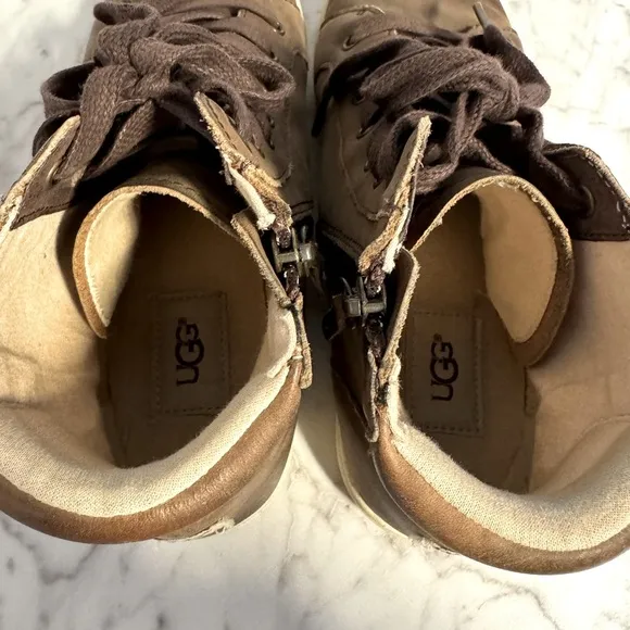 UGG Women’s Gradie Trainer Brown High-Top Sneakers Size 7.5