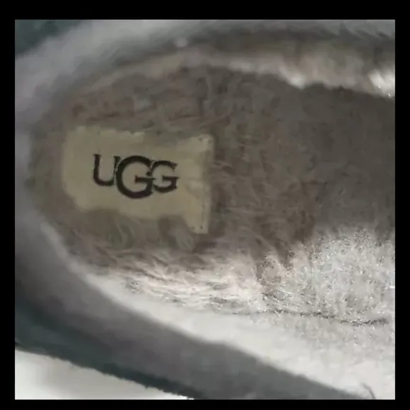 UGG Women's Super Moc Slipper Suede Black Platform Shoes Size 8