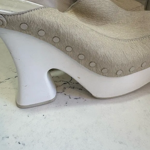 UGG x ECKHAUS LATTA Bone 'Boogie Platform'. See Pics , Some Flaws  Size 8