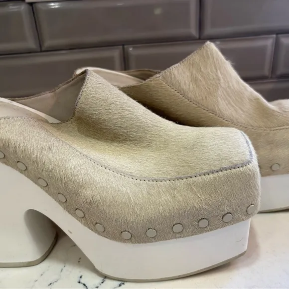 UGG x ECKHAUS LATTA Bone 'Boogie Platform'. See Pics , Some Flaws  Size 8