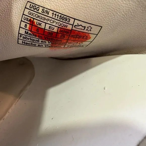 UGG x ECKHAUS LATTA Bone 'Boogie Platform'. See Pics , Some Flaws  Size 8