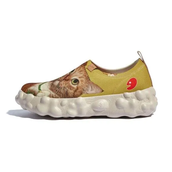 UIN Men's Walking Travel Shoes Casual Sneaker (SUNFLOWERS AND CAT TOLEDO VI )