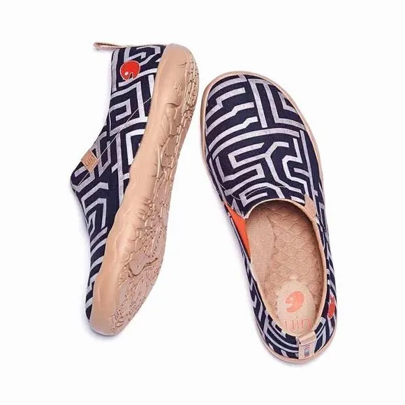 UIN Men's Casual Walking Shoes Canvas Loafers Comfort Sneaker (Thread of Maze)