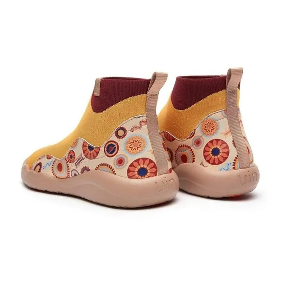 UIN Women's Shoes High Top Knitted Boots Sneaker (Rudbeckia II Madrid II )No Box