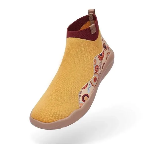 UIN Women's Shoes High Top Knitted Boots Sneaker (Rudbeckia II Madrid II )No Box