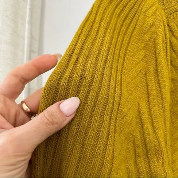 Ulla Johnson Puff Sleeve Sweater in Mustard Wool