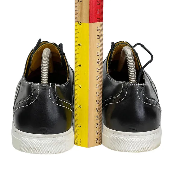 Undandy Brogue Leather Oxford Sneaker '92 by Hacket Black Low Top Shoes 42 8.5