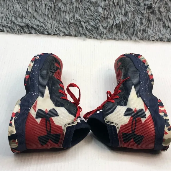 Under Armor Sneakers Steph Curry USA Top Gun Boys Size 6 Y Basketball Shoes