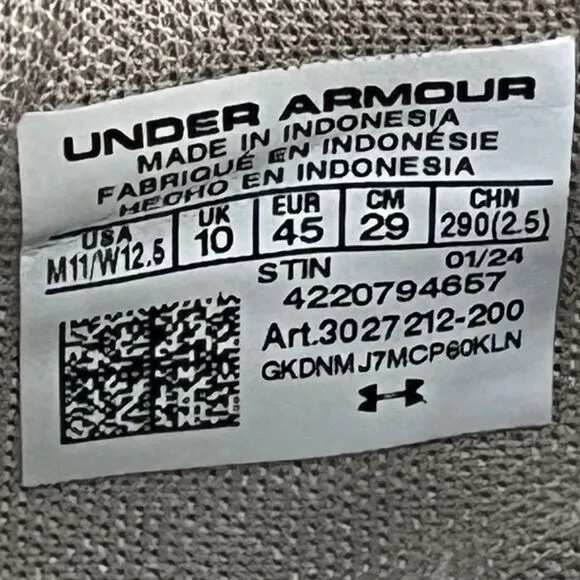 Under Armour Fat Tire Venture Pro UA City Khaki Brown 3027212-200 Men’s Size 11