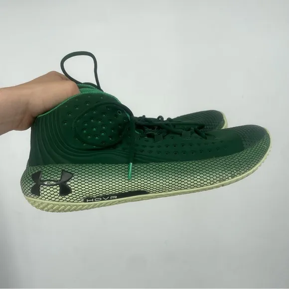 Under Armour Havoc HOVR Green Mens 14 Basketball Shoes Athletic Lace Up Running