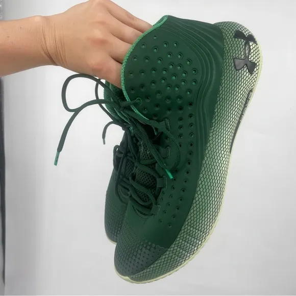 Under Armour Havoc HOVR Green Mens 14 Basketball Shoes Athletic Lace Up Running
