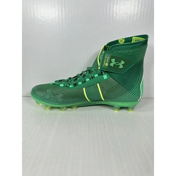 Under Armour Highlight MC Football Cleats Men's Size 10.5 Green High Top 3023716