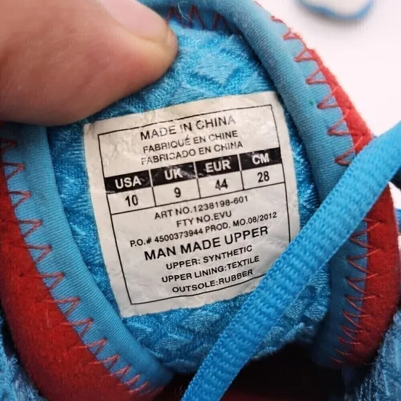 Under Armour Shoes Mens 10 M Spine Crimson Teal Blue 1238198-601 Hi Top Sneaker