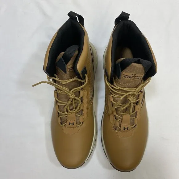 Under Armour Stellar G2 Tactical Boots Men's 11.5 Lite Brown 6&quot; Leather High Top