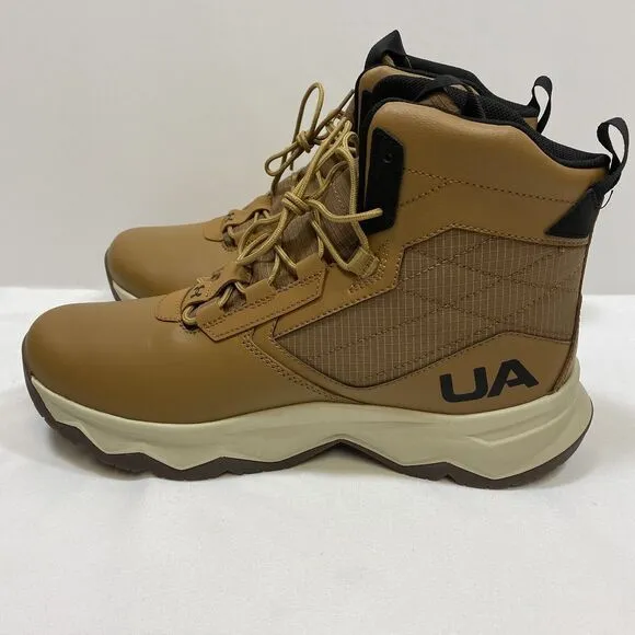 Under Armour Stellar G2 Tactical Boots Men's 11.5 Lite Brown 6&quot; Leather High Top