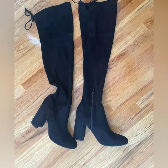 Unisa - Women's Jaydi Black Suede Over-the-Knee Boots