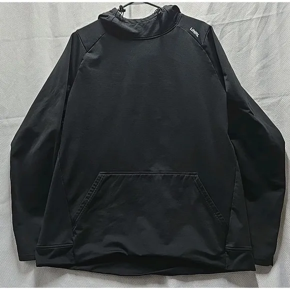 UNRL Crossover II Hoodie Mens XL Black Performance Stretch Pullover Sweater