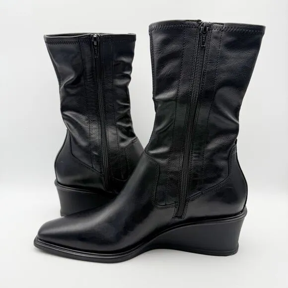 Vagabond Shoemakers Womens Aino Wedge Bootie EU 40 US 10 Black Leather NIB