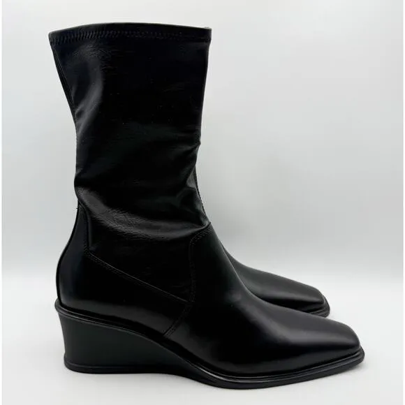 Vagabond Shoemakers Womens Aino Wedge Bootie EU 40 US 10 Black Leather NIB