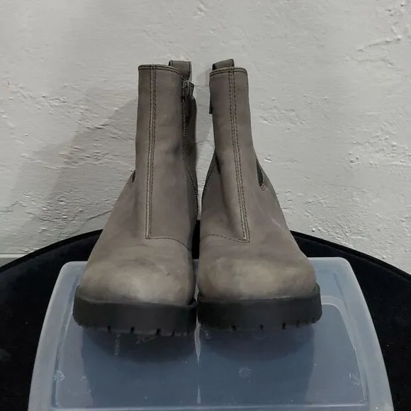 Vagabond Gray Leather Chelsea Ankle Boots Size 36 Or 5.5