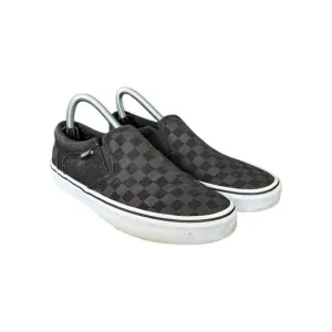 VANS Asher Checkerboard Slip On Shoes Sneakers Skateboarding Skater Gray Black